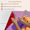 Teddybeer - Schaduw - Penseelstreken - Paars keuken achterwand spatscherm klein -spatscherm_NL