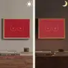 Minimalistisch - Lijnillustratie - Rood Light Box met batterij (Wandlamp) middel -sfeer3