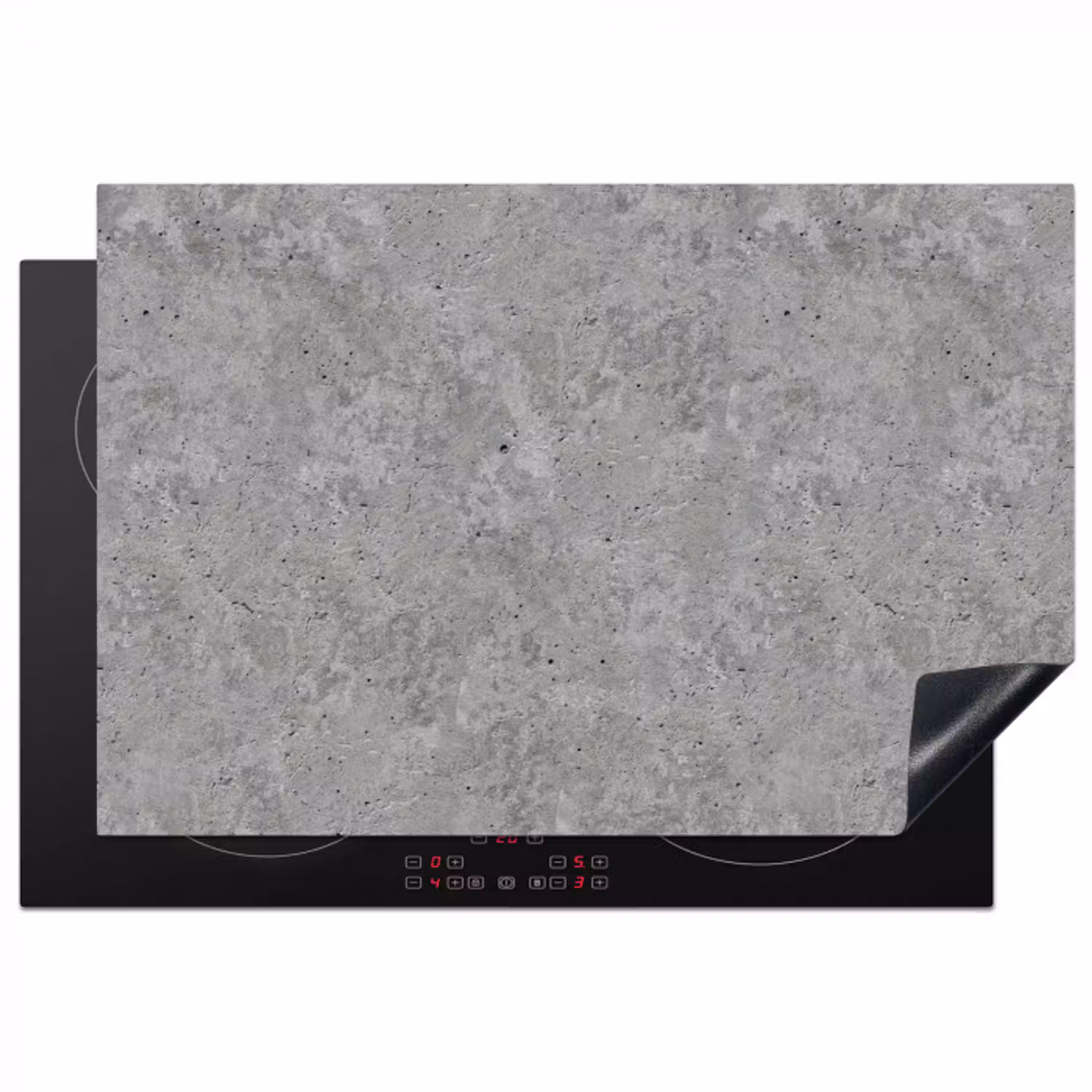 Patroon - Cement - Beton Inductie beschermer vinyl 3mm klein 276 -3d