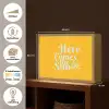 Geel - Blauw - Here comes the sun Light Box met batterij (Wandlamp) middel -USP_websiteoverzichtNL