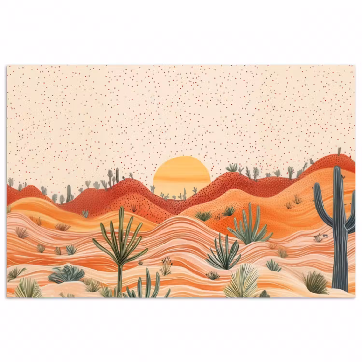 Poster - Landschaft - Hügel - Sonnenuntergang