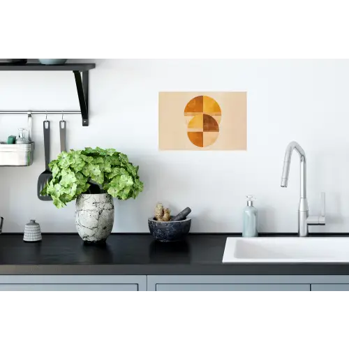 Cirkels - Geel - Minimalistisch Muursticker klein -keuken