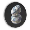 Eten - Macarons - Delfts blauw - Koekjes Akoestische PET Vilt - Rond klein -3d