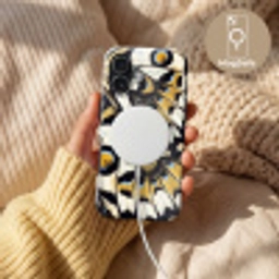 Vlinder - Vleugel - Geel Toughcase MagSafe Apple iPhone 17 klein -USP_MagsafeV
