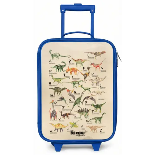 Dino alfabet Kinderkoffer - Blauw klein -zz3dotto