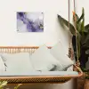 Paars - Modern - Marmer - Abstract tuinposter los doek klein -sfeer7