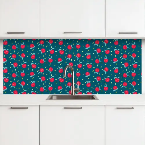 Blauwgroen - Appels - Vruchten keuken achterwand 2 middel 871 -3d