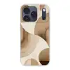 Retro - Geometrische lagen - Aardetinten Telefoonhoesje iPhone 17 Pro klein -3d