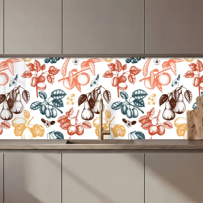 Fruit - Vintage - Boom - Design keuken achterwand 2 middel 871 zz_3dshopping