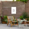 huisjetuintjewijntje-wit Tuinposter op houten frame 2 cm dik klein -sfeer3