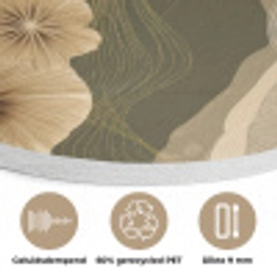 Abstract - Modern - Groen Akoestische PET Vilt - Rond klein 838 -closeup_NL