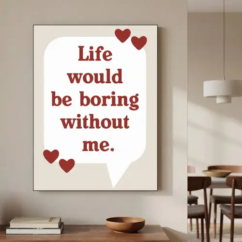 Quote - Tekstballon - Hartjes Textielframe - compleet frame klein -sfeer2