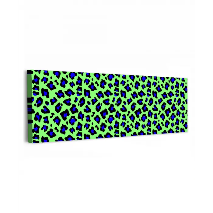 Panterprint - Blauw - Groen canvas 2cm klein 828 -z3d