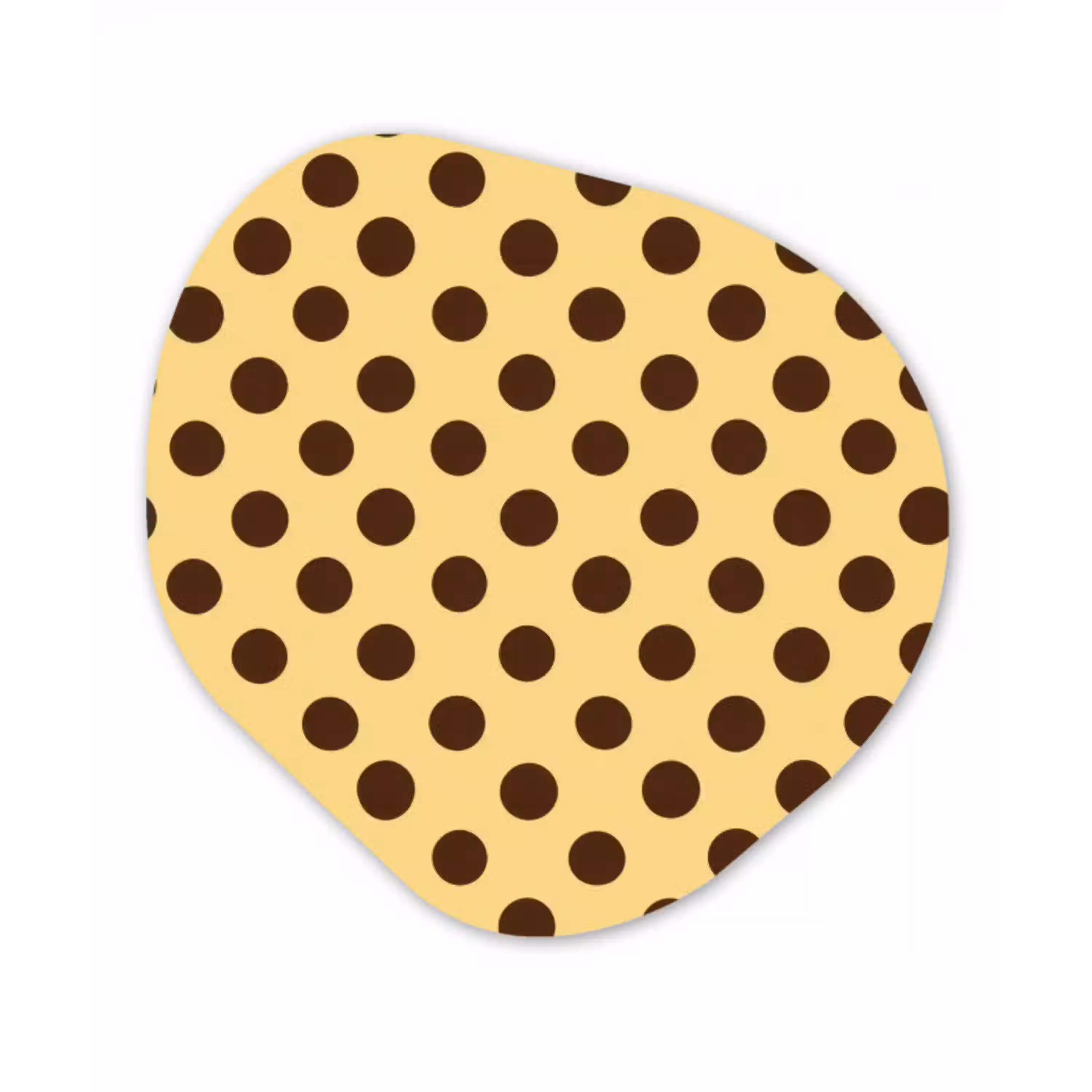 Polka Dot - Stippen - Retro - Geel - Bruin Wandcirkel Organisch Forex 3mm klein 629 -3d