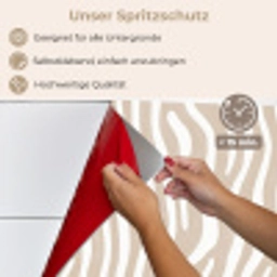 Abstract - Zebra - Beige keuken achterwand spatscherm klein 900 -spatscherm_DE