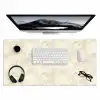 Patroon - Organisch - Beige Muismat XXL klein 681 -3d