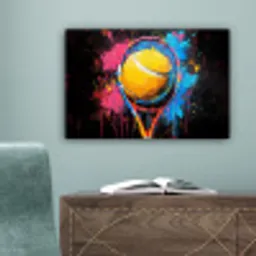 Graffiti - Tennis - Sport - Racket canvas 2cm klein -sfeer4