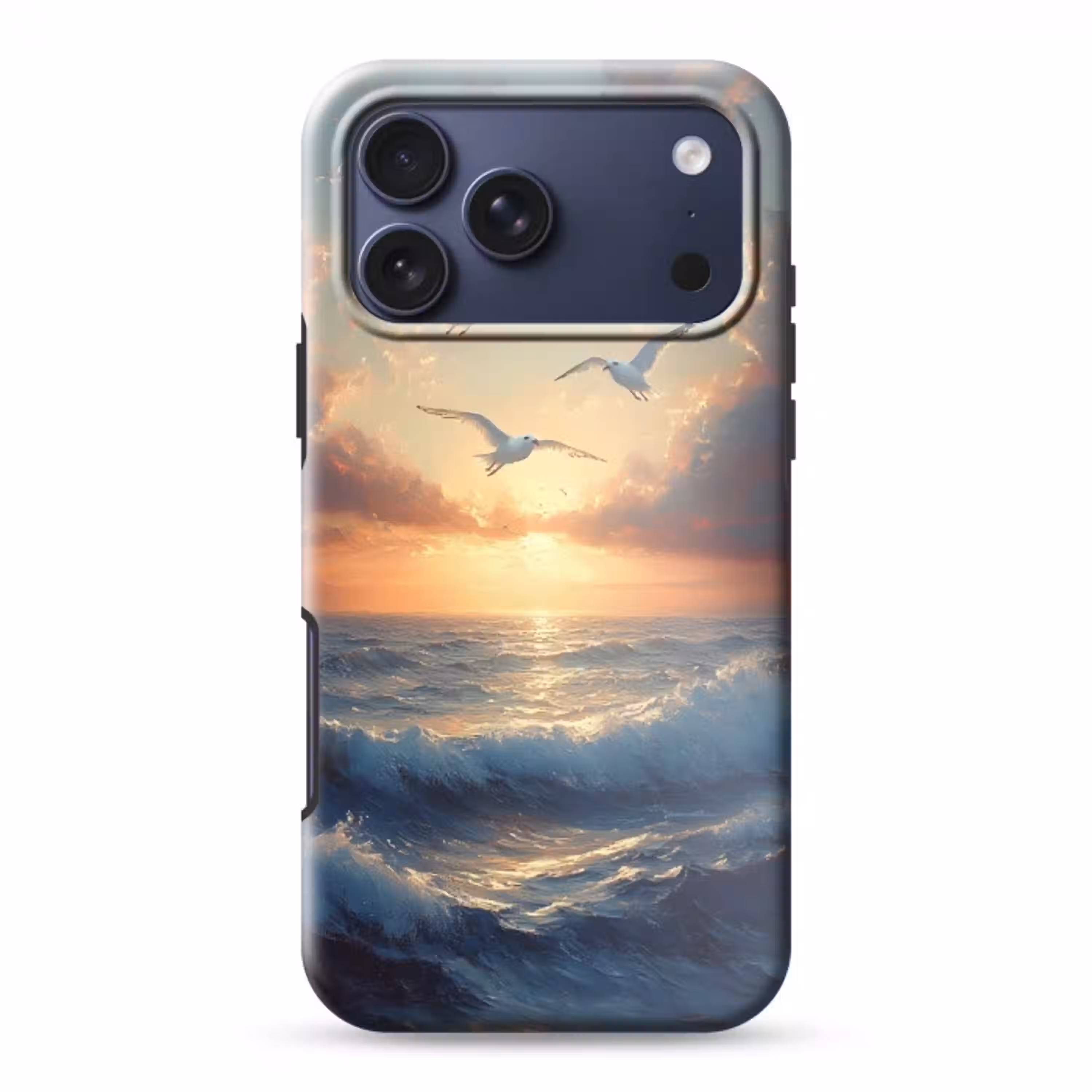 Meeuwen - Zonsondergang - Zee - Wolken Toughcase MagSafe Apple iPhone 17 Pro Max klein -3d