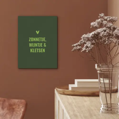 Donkergroen - Quote - Zon - Zomer PET vilt klein -sfeer4