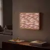Golven - Rood - Patroon - Crème Light Box met batterij (Wandlamp) middel 907 -sfeer1