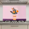 Tulpen - Vaas - Strepen - Paars keuken achterwand spatscherm klein -3d_website