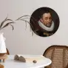 Willem van Oranje - Schilderij van Adriaen Thomasz. Wandcirkel kunststof plaat 5mm dik klein -sfeer4
