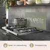 Spreuken - Bon appétit - Quotes - Eet smakelijk - Eten keuken achterwand spatscherm klein -usp_NL