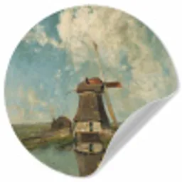 In de maand juli - Schilderij van Paul Joseph Constantin Gabriël Wandcirkel behangsticker klein -3d