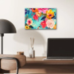 Bloemen - Olieverf - Kleurrijk - Natuur aluminium wit klein -sfeer5