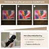 Vormen - Golvend - Abstract - Felroze Light Box met batterij (Wandlamp) middel -USP_dimbaarNL