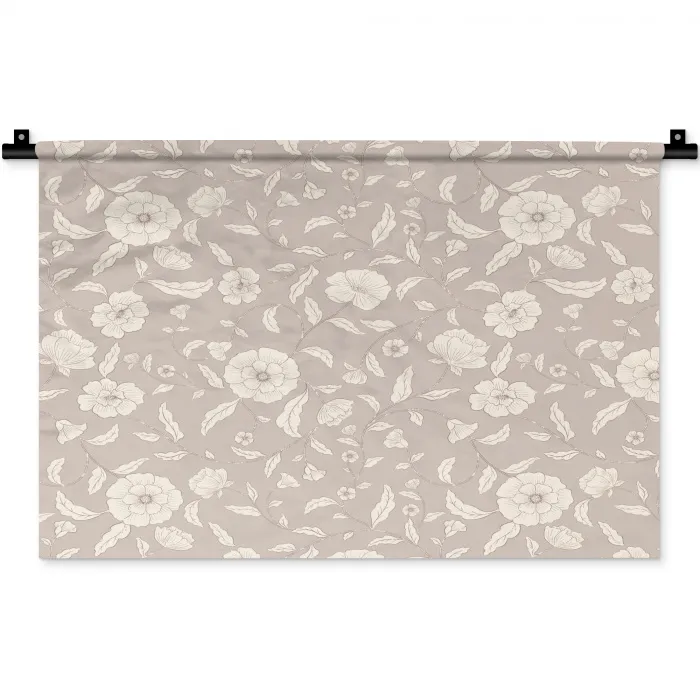 Bloemen - Blaadjes - Patroon Wandkleed katoen klein 269 -zz3d