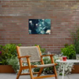 Kwallen - Zee - Wit - Golven Tuinposter op houten frame 2 cm dik klein -sfeer3