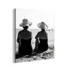 Vrouwen - Zonnehoed - Strand - Zwart - Wit aluminium wit klein -3d