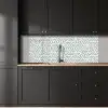 Design - Lijn - Patroon - Groen keuken achterwand 2 middel 871 -sfeer1