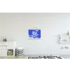 Sky is not the limit - Blauwe lucht - Wolken textielposter latten blank klein -kinderkamer