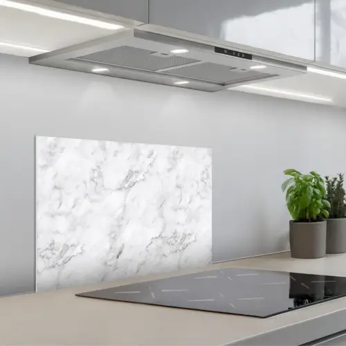 Klassiek - Marmer - Aders - Grijs keuken achterwand spatscherm klein 900 -3d_schuin