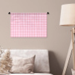 Raster - Patroon - Roze Wandkleed katoen klein 269 -sfeer4
