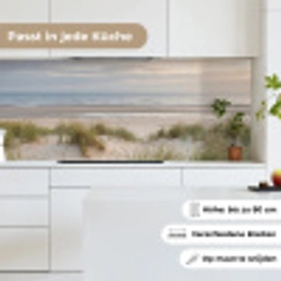 Zandstrand - Bewolkt - Duinen keuken achterwand 2 middel -sfeer4_DE
