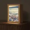 Hart - Stenen - Natuur - Keien - Zen - Kiezelstenen Light Box met kabel (Tafellamp) klein -z3d_website