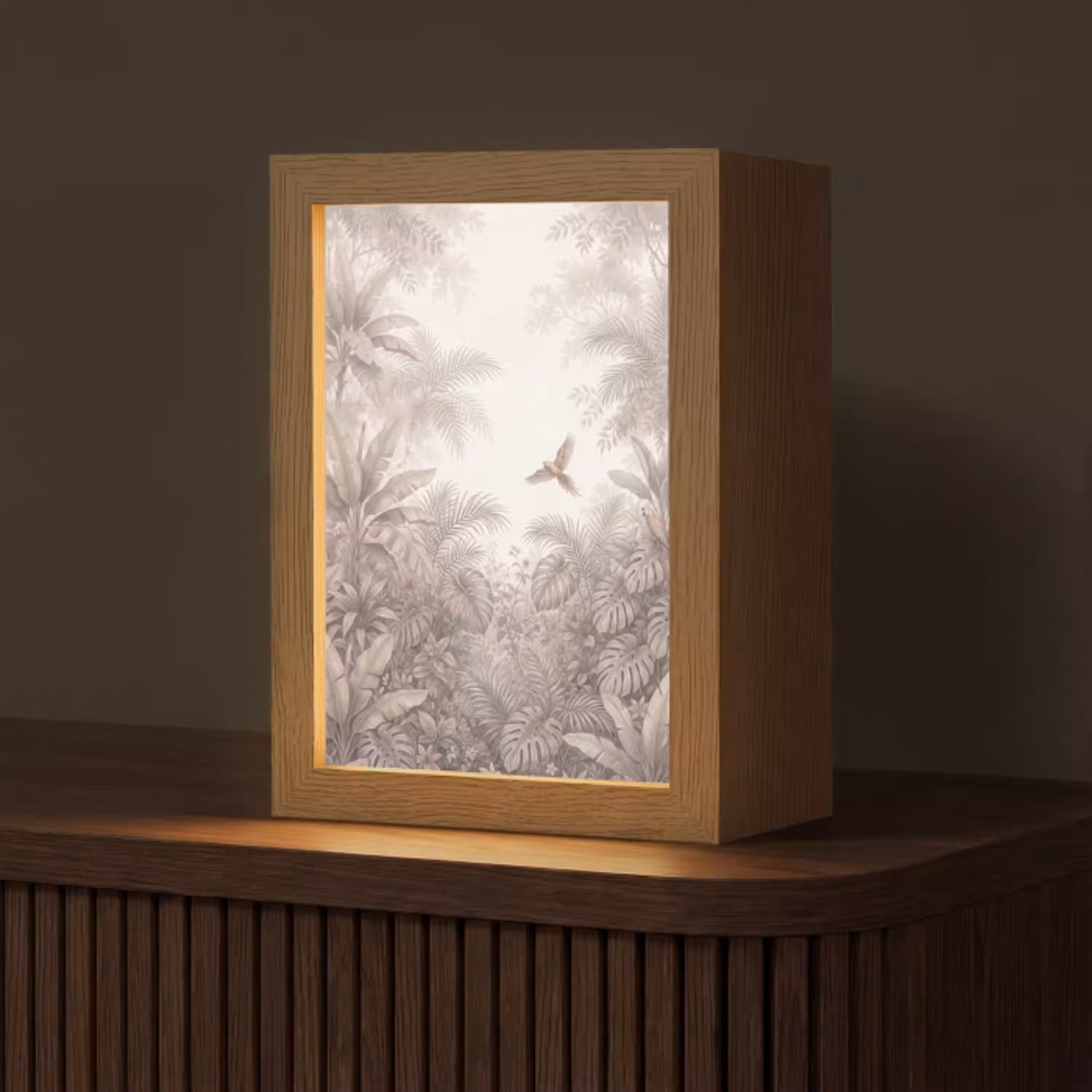 Papagaai - Jungle - Tropisch Light Box met kabel (Tafellamp) klein -z3d_website