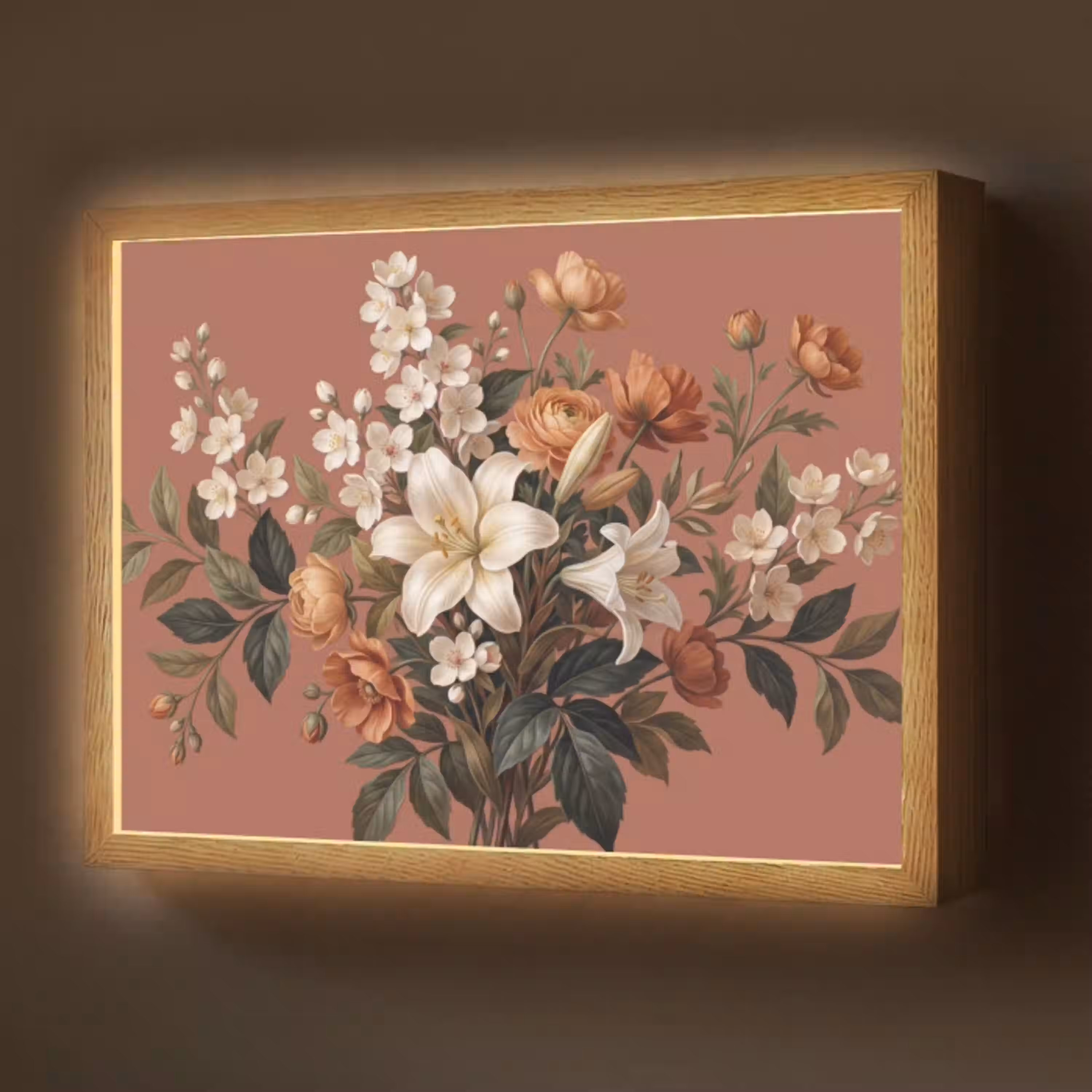 Boeket - Retro - Kleurrijk Light Box met batterij (Wandlamp) middel -z3d_website