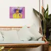 Zonnebril - Vrouw - Jas - Veren tuinposter los doek klein -sfeer7