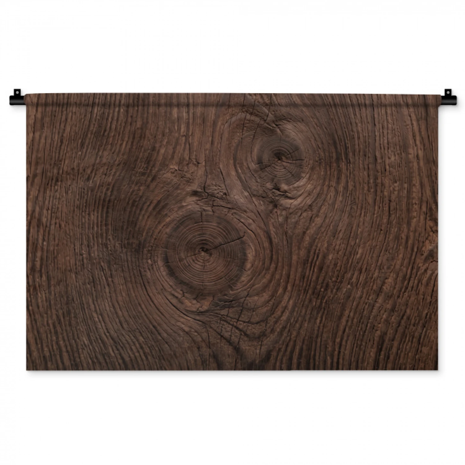 Houtnerf - Textuur - Patroon - Bruin - Rustiek Wandkleed katoen middel -zz3d