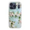 Bloesem - Bladeren - Lichtblauw Telefoonhoesje iPhone 17 Pro klein -3d
