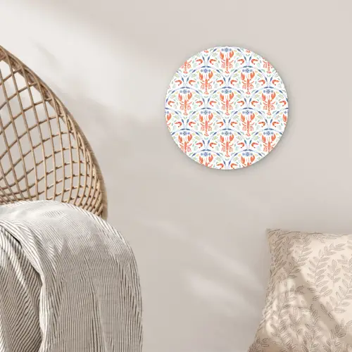 Sfeer - Oranje - Blauw - Groen Wandcirkel kunststof plaat 5mm dik klein 188 -sfeer5