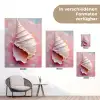 Schelp - Pastel - Pink tuinposter los doek klein -Xsfeer9_DE