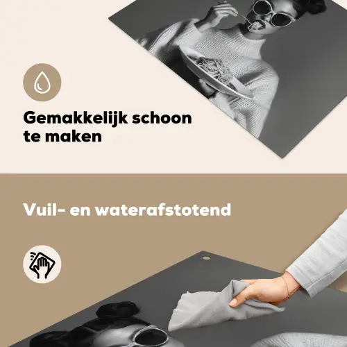 Vrouw - Pasta - Zonnebril Inductie beschemer met haakjes klein -ky-schoon-nl