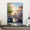 Brug - Stad - Huizen - Boot canvas 2cm klein -sfeer6