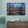 Grachten Amsterdam - Huizen - Stad - Kleurrijk canvas 2cm klein -sfeer4