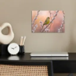 Groenling - Katjes - Lente - Natuur - Zacht poster papier klein -sfeer1